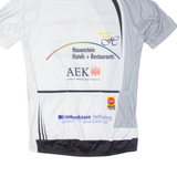 Cycling Mens Jersey White 1/4 Zip M