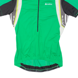 OLDO Cycling Mens Jersey Green 1/2 Zip L