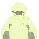 JACK WOLFSKIN Womens Rain Jacket Green Hooded UK 10