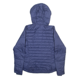 COLUMBIA Womens Puffer Coat Blue Nylon Hooded XS