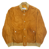 GAZA Mens Biker Jacket Brown L