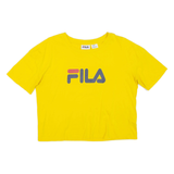 FILA Cropped Womens T-Shirt Yellow M