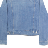 LEVI'S Badges Ironed On Womens Denim Jacket Blue L
