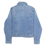 LEVI'S Badges Ironed On Womens Denim Jacket Blue L