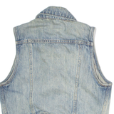 LEVI'S Womens Denim Gilet Blue 90s XS