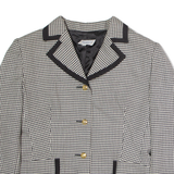 LUISA SPAGNOLI Womens Blazer Waistcoat White Viscose Houndstooth M