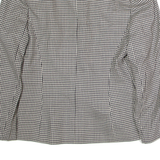 LUISA SPAGNOLI Womens Blazer Waistcoat White Viscose Houndstooth M