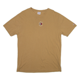 TOMMY HILFIGER Mens T-Shirt Brown M