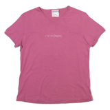 REEBOK Womens T-Shirt Pink V-Neck UK 14