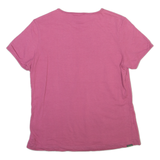 REEBOK Womens T-Shirt Pink V-Neck UK 14