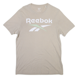 REEBOK Mens T-Shirt Beige M