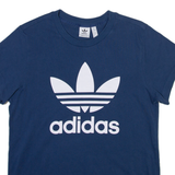 ADIDAS ORIGINALS Womens T-Shirt Blue UK 8