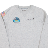 CARHARTT Relaxed Fit B&h Disposal Womens Sweatshirt Grey USA M