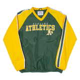 MLB Oakland Athletics Mens Sweatshirt Green V-Neck USA L