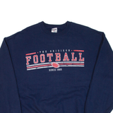 JERZEES The Gridiron Football Mens Sweatshirt Blue USA L