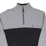 NAUTICA Mens Sweatshirt Grey 1/4 Zip M