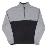 NAUTICA Mens Sweatshirt Grey 1/4 Zip M