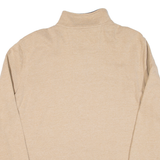 NAUTICA Mens Sweatshirt Beige 1/4 Zip XL