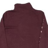 NIKE Cropped Womens Sweatshirt Maroon 1/4 Zip M