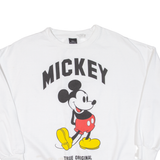 DISNEY Mickey Mouse Womens Sweatshirt White M