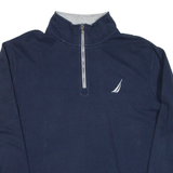 NAUTICA Mens Sweatshirt Blue 1/4 Zip XL