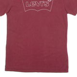 LEVI'S Mens T-Shirt Maroon Crew Neck S