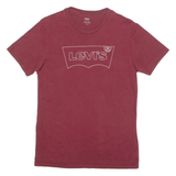 LEVI'S Mens T-Shirt Maroon Crew Neck S