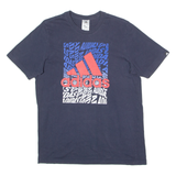 ADIDAS Mens T-Shirt Blue Crew Neck M