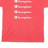 CHAMPION Mens T-Shirt Red Crew Neck XS
