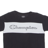 CHAMPION Womens T-Shirt Black Crew Neck S