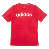 ADIDAS Mens T-Shirt Red Crew Neck S