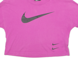 NIKE Womens T-Shirt Pink Crew Neck S