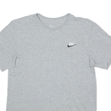 NIKE Mens T-Shirt Grey Crew Neck S