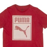 PUMA Mens T-Shirt Red Crew Neck L