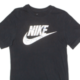 NIKE Mens T-Shirt Black Crew Neck S