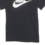NIKE Mens T-Shirt Black Crew Neck S