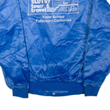 CARDINAL Mens Bomber Jacket Blue Nylon USA L