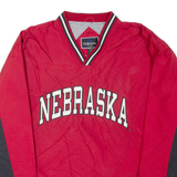 HOLLOWAY Nebraska Mens Pullover Jacket Red Nylon USA L