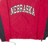 HOLLOWAY Nebraska Mens Pullover Jacket Red Nylon USA L