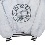 Frankfort Mens Bomber Jacket Grey Nylon USA XL
