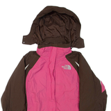 THE NORTH FACE Womens Jacket Pink Hooded Colourblock S