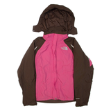 THE NORTH FACE Womens Jacket Pink Hooded Colourblock S