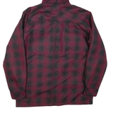 DICKIES Mens Jacket Maroon Hooded Check S