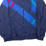 VIZOR Mens Track Jacket Blue Nylon L