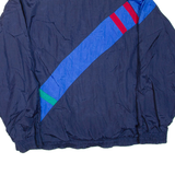 VIZOR Mens Track Jacket Blue Nylon L