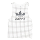 ADIDAS Womens Vest White Sleeveless UK 4