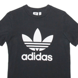 ADIDAS Womens T-Shirt Black UK 10