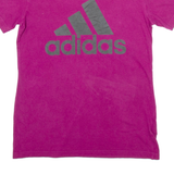 ADIDAS Womens T-Shirt Purple XS