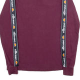 ELLESSE Womens T-Shirt Maroon Long Sleeve UK 4