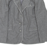 PEREL PARIS Womens Blazer Coat Grey Wool M